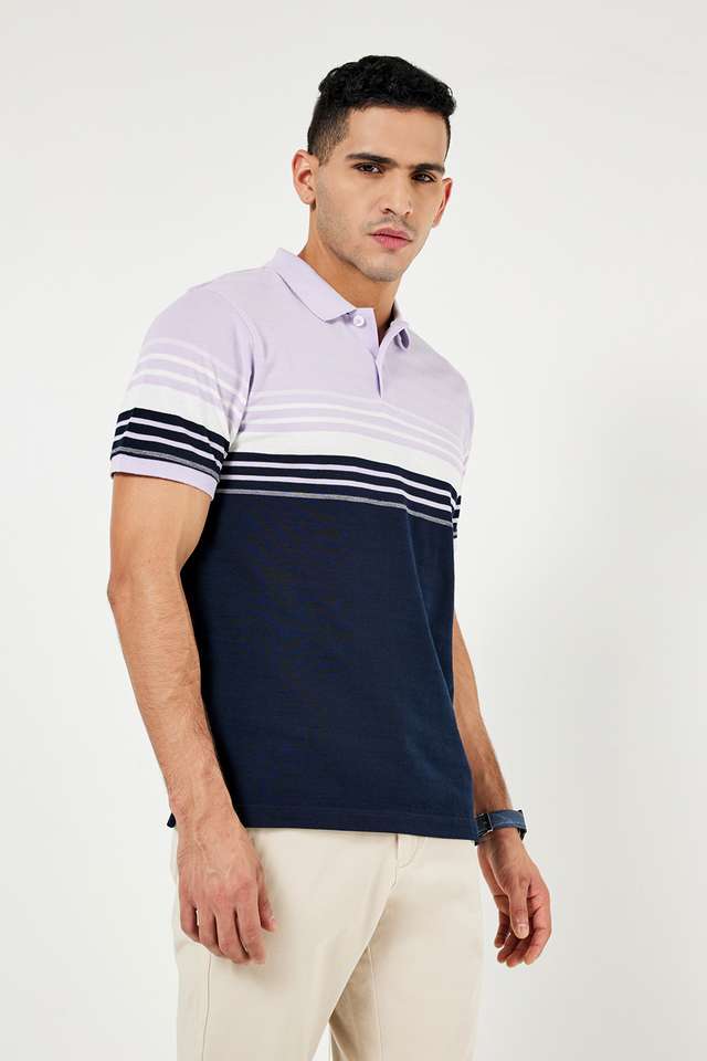 Stripes-Cotton-Blend-Polo-Men-s-T-Shirt