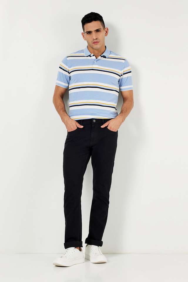 Stripes-Cotton-Blend-Polo-Men-s-T-Shirt