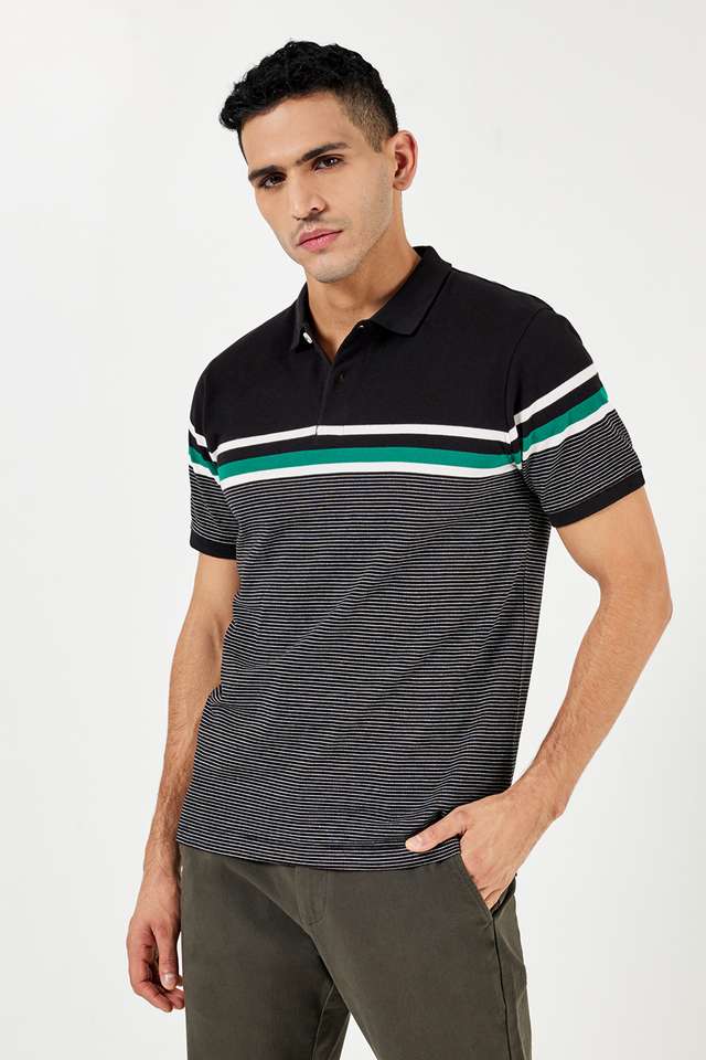 Stripes-Cotton-Blend-Polo-Men-s-T-Shirt