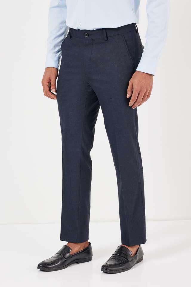 Solid-Polyester-Slim-Fit-Men-s-Formal-Trousers