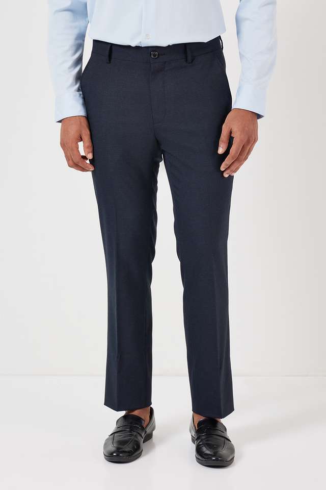 Solid-Polyester-Slim-Fit-Men-s-Formal-Trousers