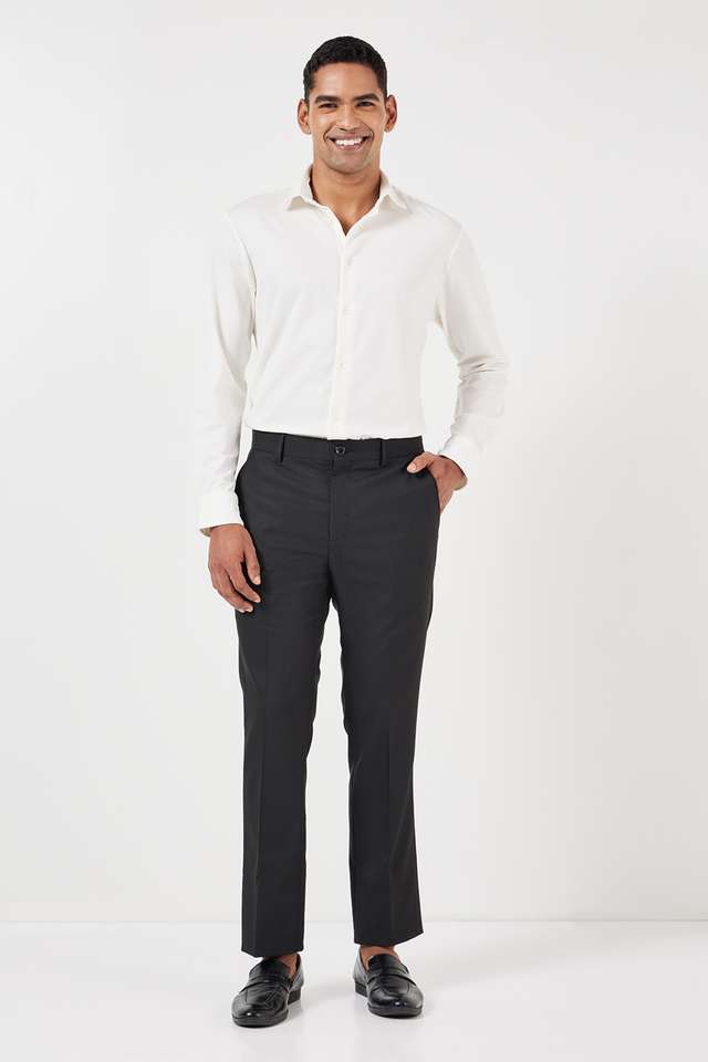 Solid-Polyester-Slim-Fit-Men-s-Formal-Trousers