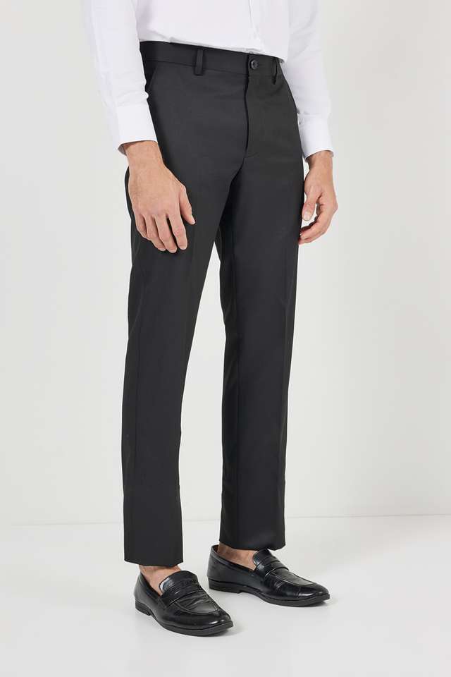 Solid-Polyester-Slim-Fit-Men-s-Formal-Trousers