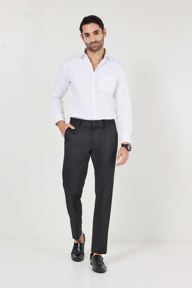 Solid-Polyester-Slim-Fit-Men-s-Formal-Trousers