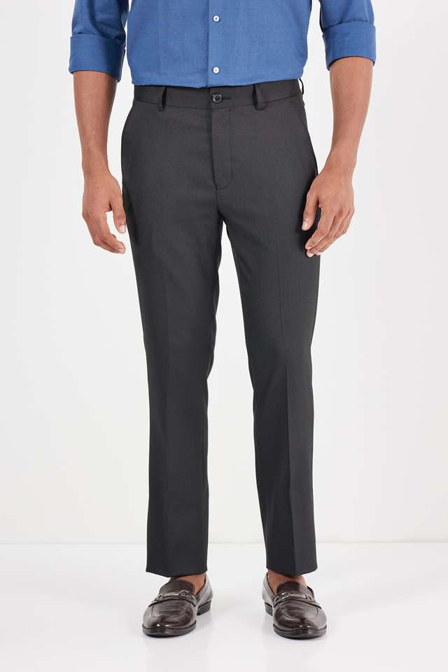 Solid-Polyester-Slim-Fit-Men-s-Formal-Trousers