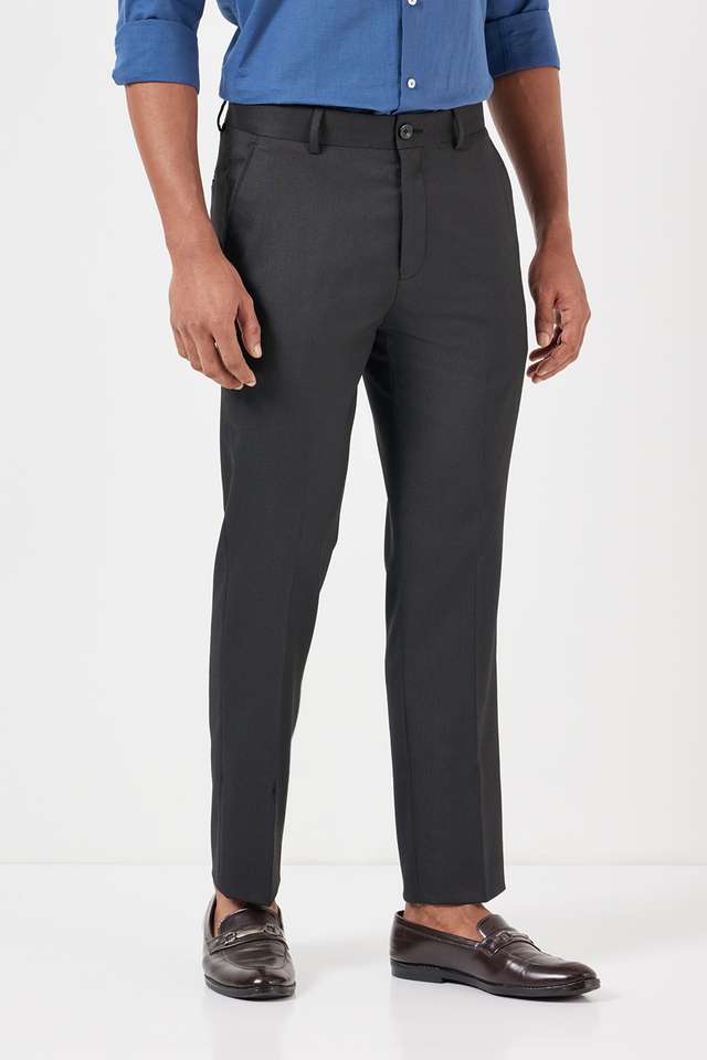 Solid-Polyester-Slim-Fit-Men-s-Formal-Trousers