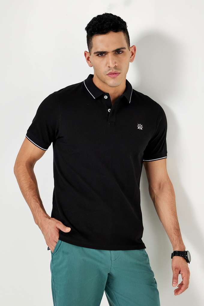 Solid-Cotton-Polo-Men-s-T-Shirt