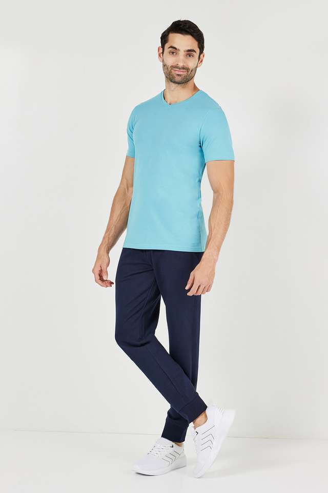 Solid-Cotton-Blend-Men-s-T-Shirt