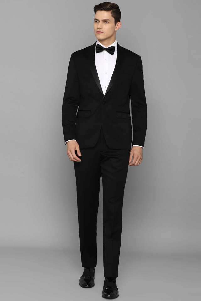 Solid-Polyester-Blend-Slim-Fit-Men-s-Casual-Suit