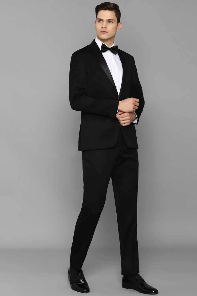 Solid-Polyester-Blend-Slim-Fit-Men-s-Casual-Suit