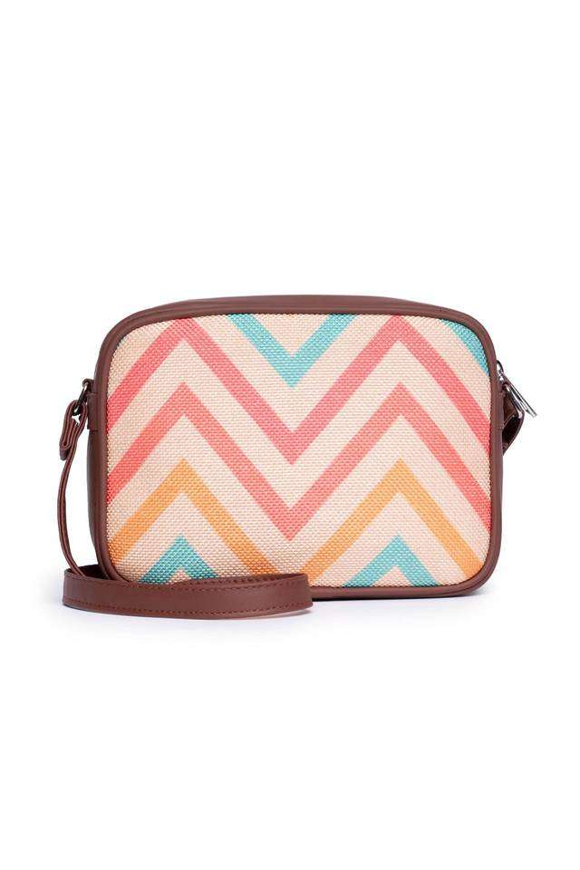 Printed-WavBeach-PU-Zipper-Closure-Women-s-Casual-Sling-Bag