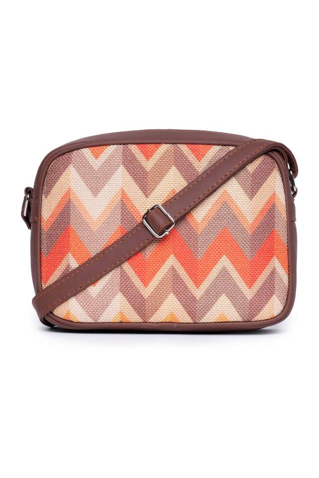 Printed-Tidal-PU-Zipper-Closure-Women-s-Casual-Sling-Bag