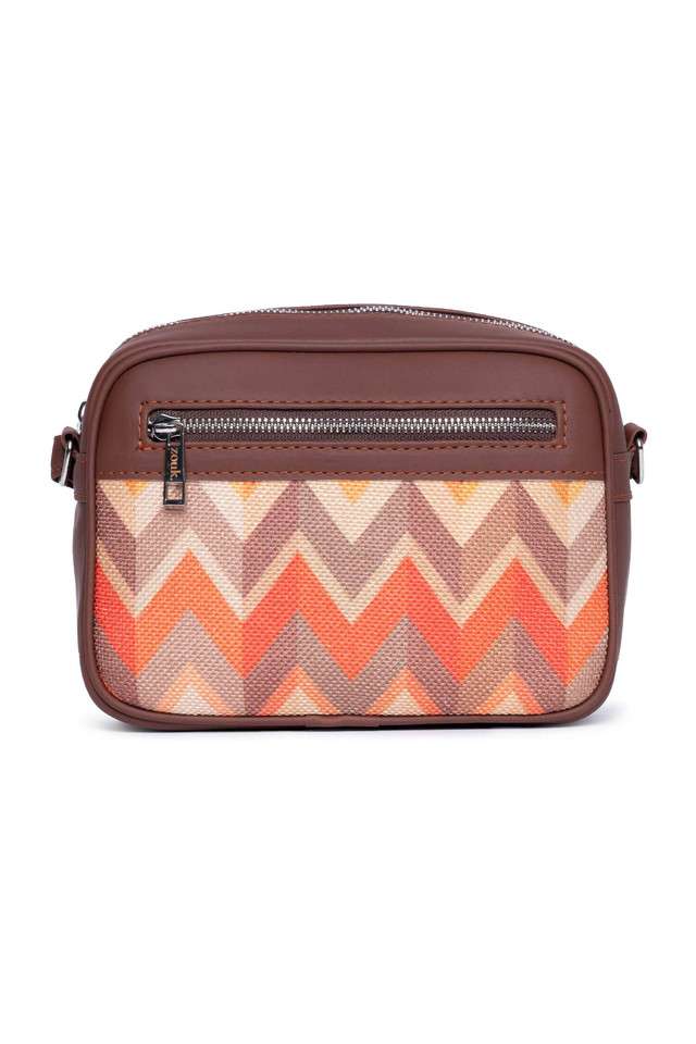 Printed-Tidal-PU-Zipper-Closure-Women-s-Casual-Sling-Bag