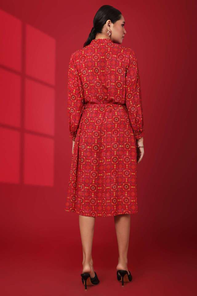 Printed-Round-Neck-Rayon-Women-s-Ankle-Length-Dress