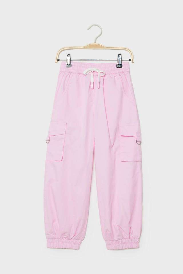 Solid-Polyester-Regular-Fit-Girls-Trousers