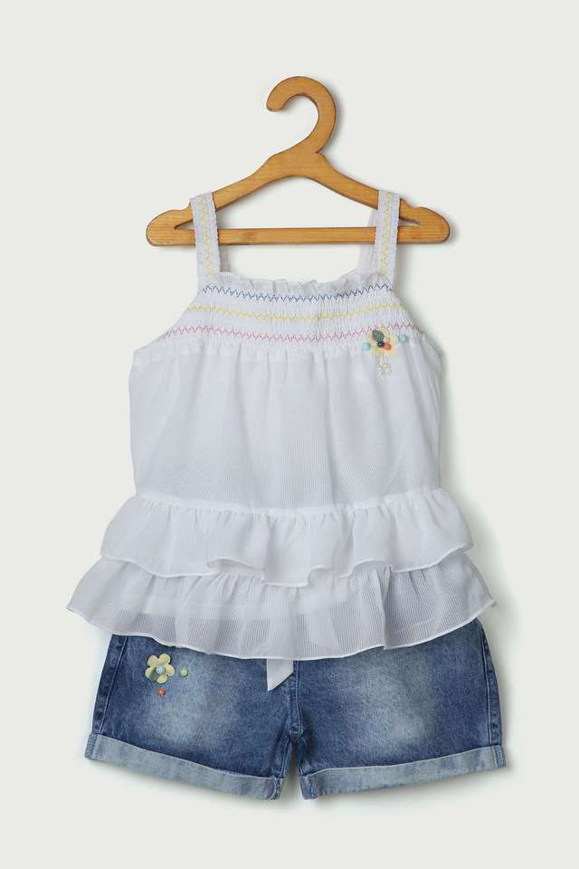 Embroidered-Cotton-Square-Neck-Girls-Co-Ord-Set