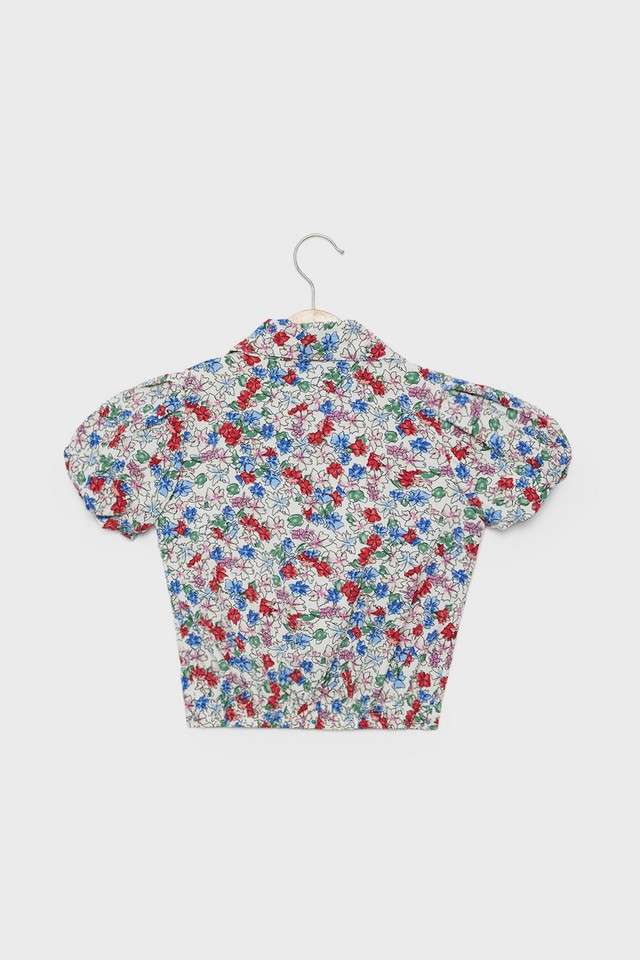 Printed-Polyester-Collared-Girls-Top