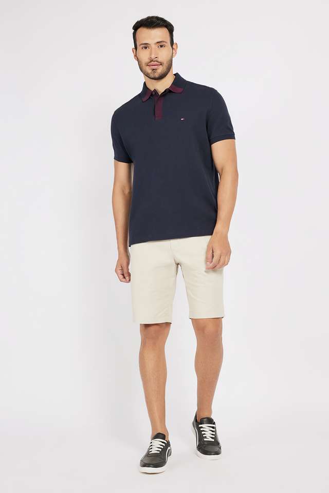 Solid-Cotton-Regular-Fit-Men-s-Shorts