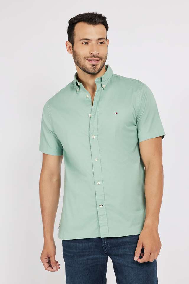 Solid-Cotton-Regular-Fit-Men-s-Casual-Shirt