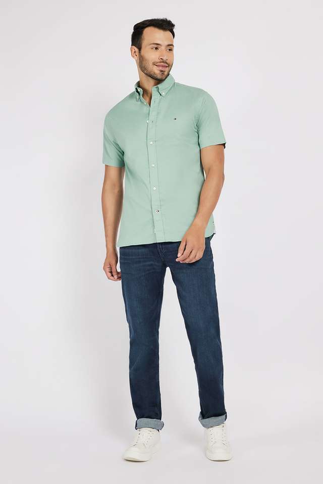 Solid-Cotton-Regular-Fit-Men-s-Casual-Shirt