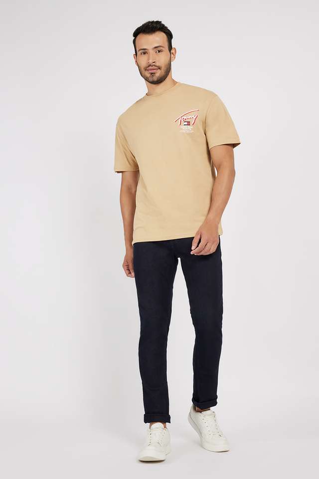 Solid-Cotton-Round-Neck-Men-s-T-Shirt