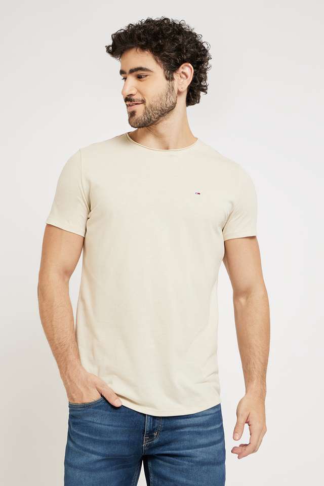 Solid-Cotton-Round-Neck-Men-s-T-Shirt
