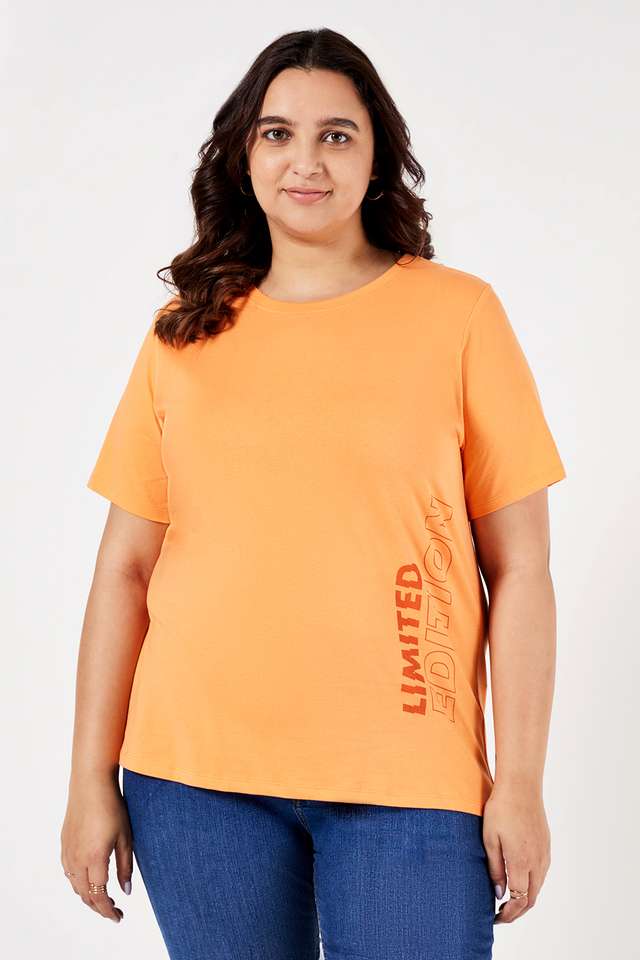 Plus-Size-Graphic-Print-Cotton-Round-Neck-Women-s-T-Shirt