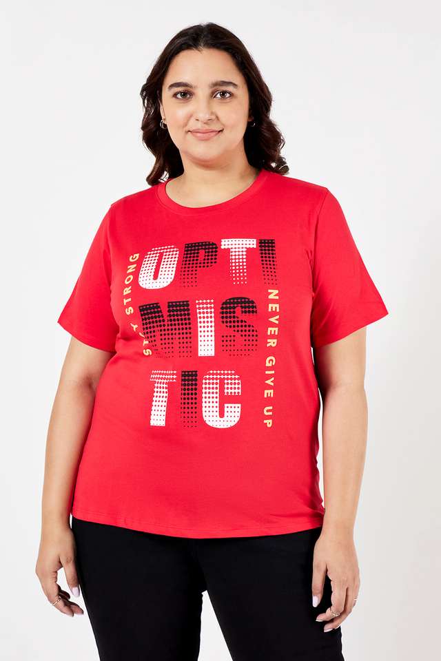 Plus-Size-Graphic-Print-Cotton-Round-Neck-Women-s-T-Shirt