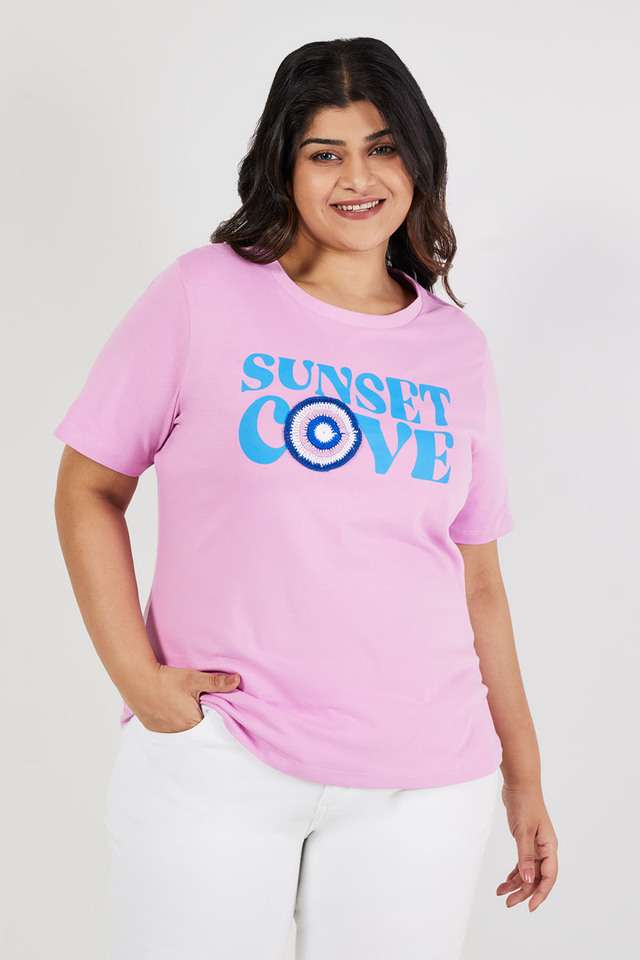 Plus-Size-Graphic-Print-Cotton-Round-Neck-Women-s-T-Shirt
