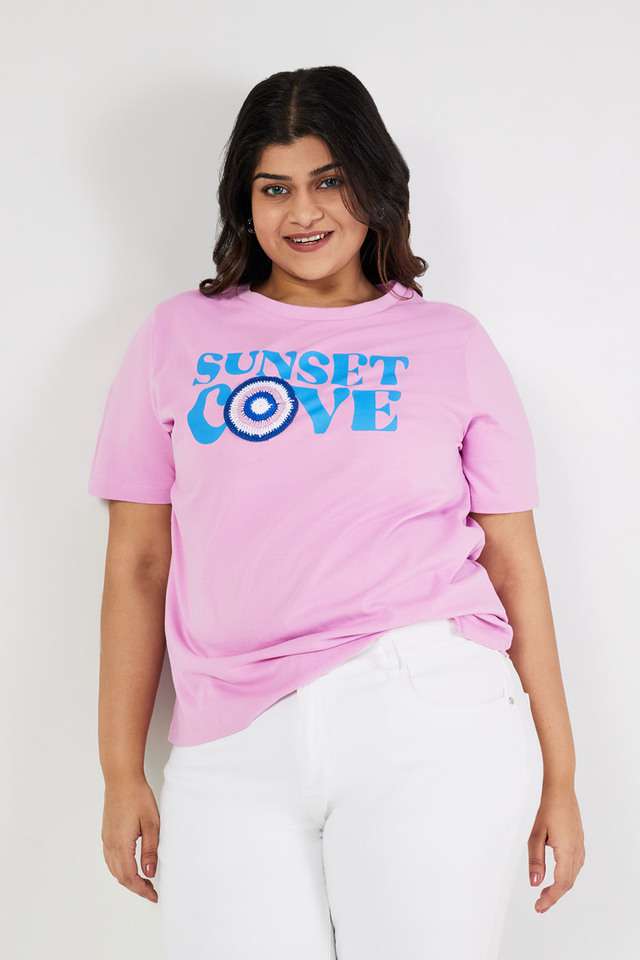 Plus-Size-Graphic-Print-Cotton-Round-Neck-Women-s-T-Shirt