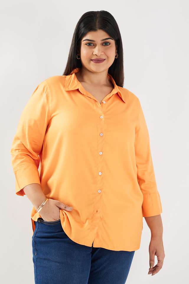 Solid-Viscose-Classic-Collar-Women-s-Top