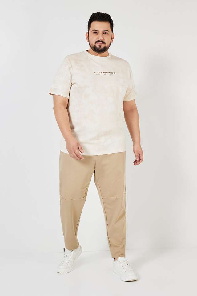 Plus-Size-Textured-Blended-Regular-Fit-Men-s-Joggers