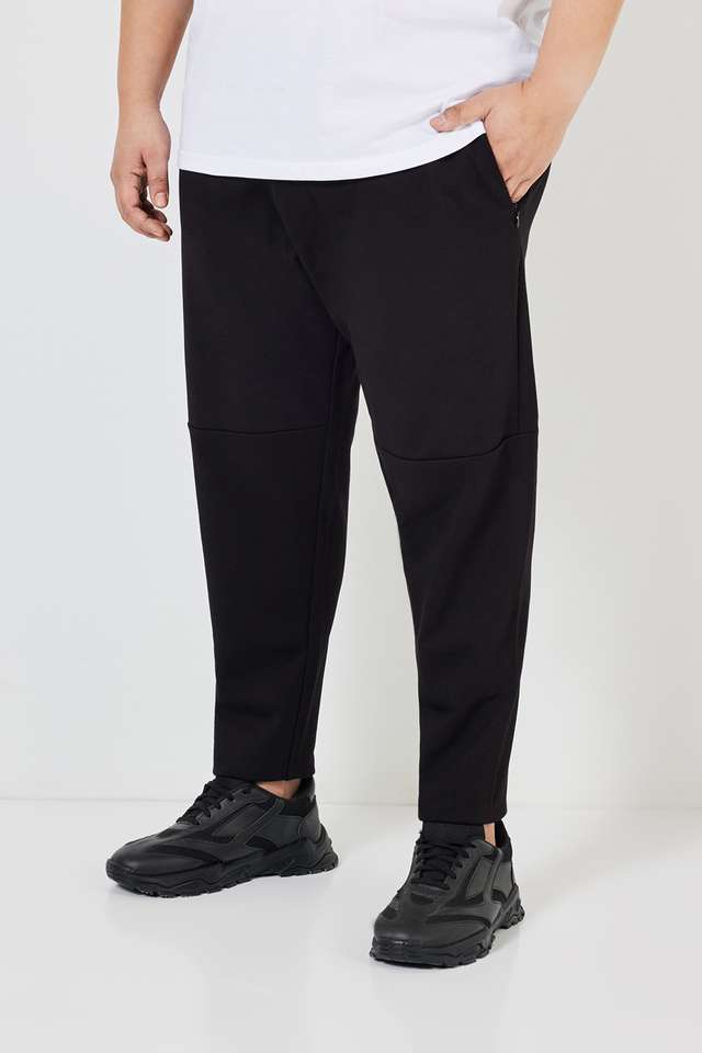 Plus-Size-Textured-Blended-Regular-Fit-Men-s-Joggers