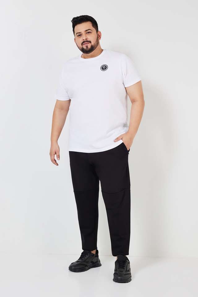 Plus-Size-Textured-Blended-Regular-Fit-Men-s-Joggers