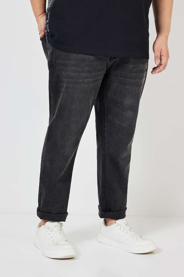 Plus-Size-Light-Wash-Blended-Slim-Fit-Men-s-Jeans