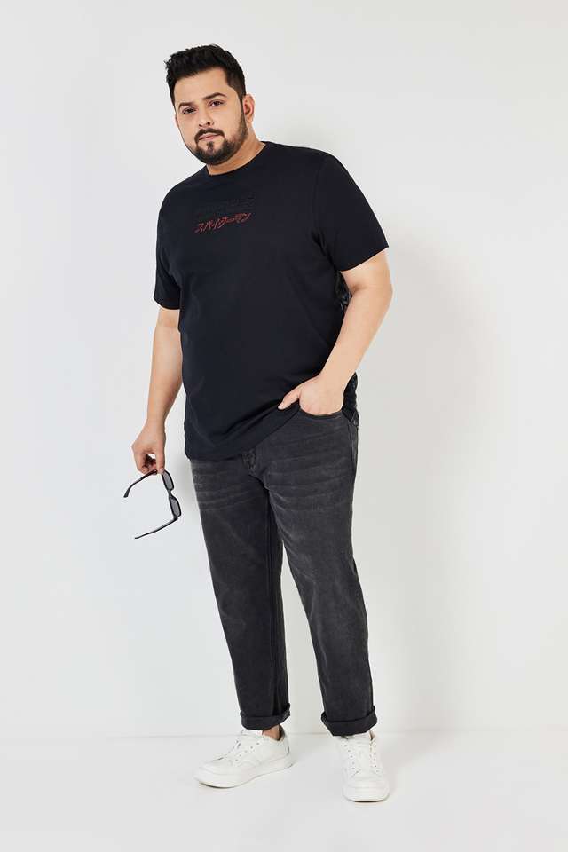 Plus-Size-Light-Wash-Blended-Slim-Fit-Men-s-Jeans