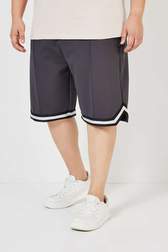 Plus-Size-Textured-Blended-Regular-Fit-Men-s-Shorts