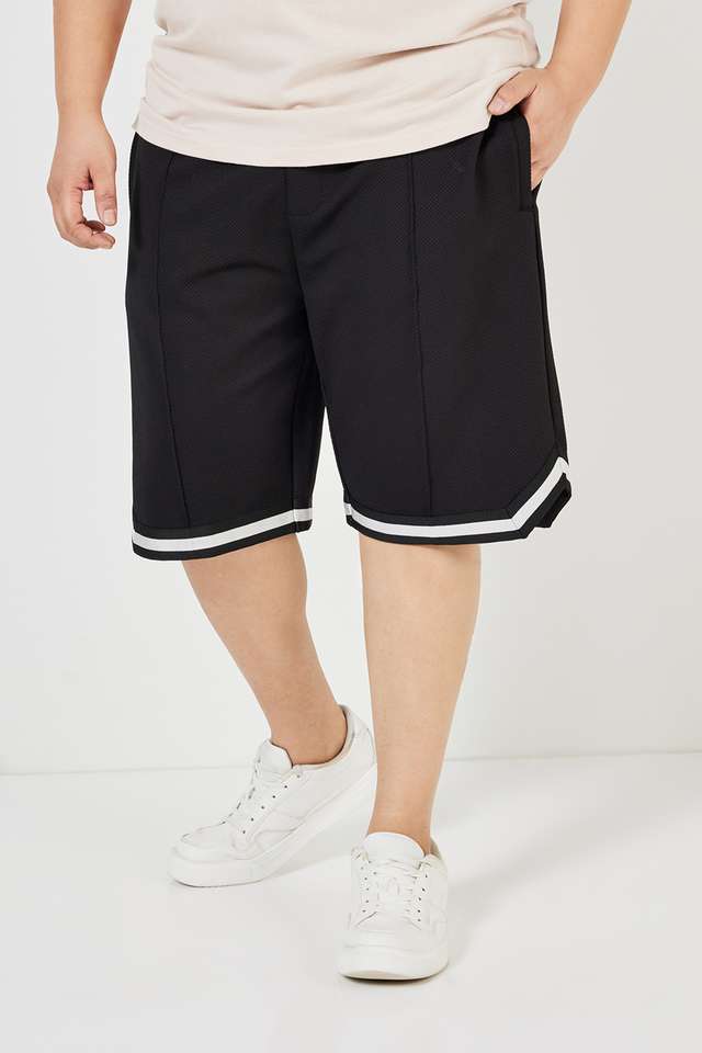 Plus-Size-Textured-Blended-Regular-Fit-Men-s-Shorts