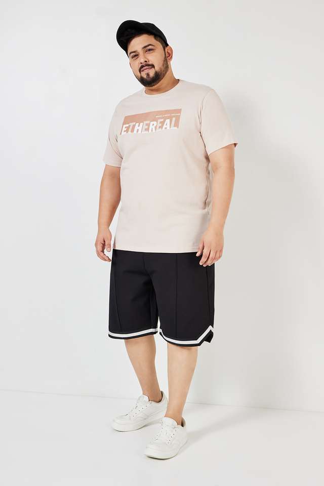 Plus-Size-Textured-Blended-Regular-Fit-Men-s-Shorts