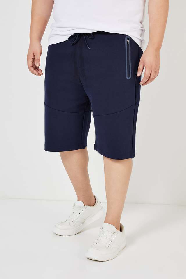 Plus-Size-Textured-Blended-Regular-Fit-Men-s-Shorts