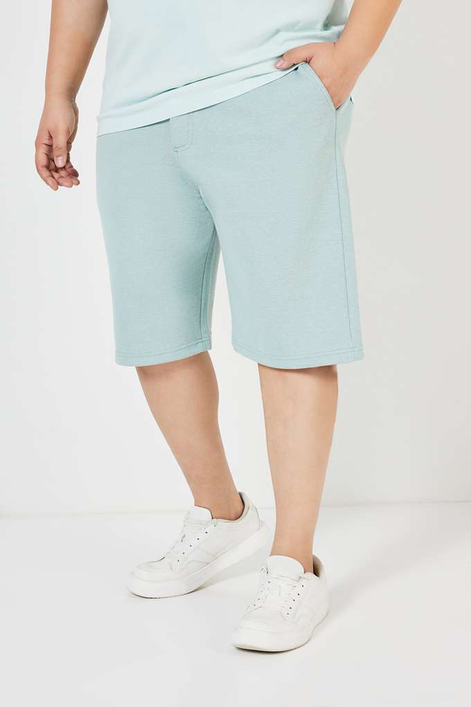 Plus-Size-Textured-Blended-Regular-Fit-Men-s-Shorts