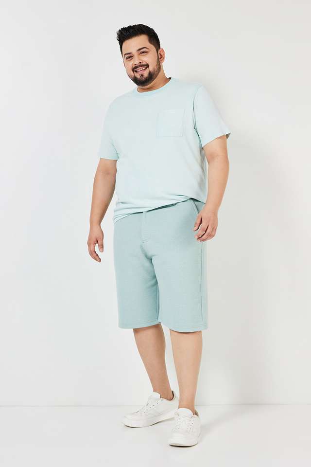 Plus-Size-Textured-Blended-Regular-Fit-Men-s-Shorts