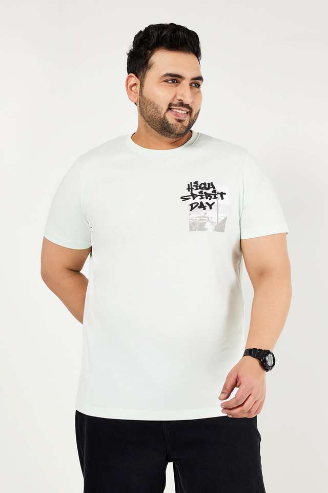 Plus-Size-Graphic-Print-Cotton-Crew-Neck-Men-s-T-Shirt