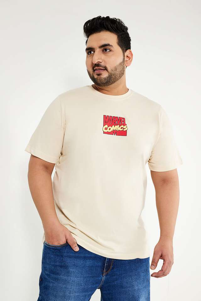 Plus-Size-Character-Print-Cotton-Crew-Neck-Men-s-T-Shirt