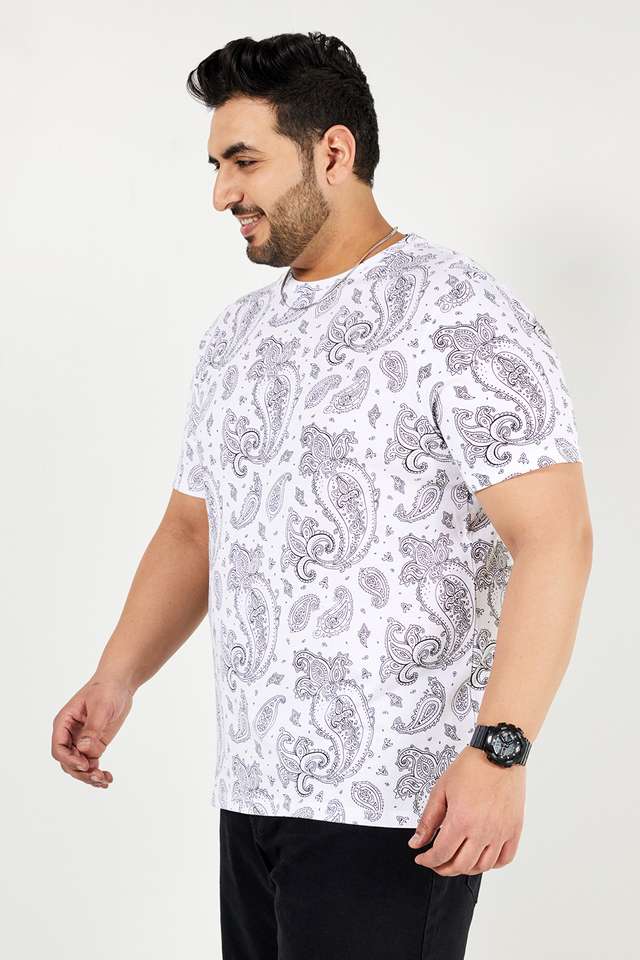 Plus-Size-Printed-Cotton-Crew-Neck-Men-s-T-Shirt