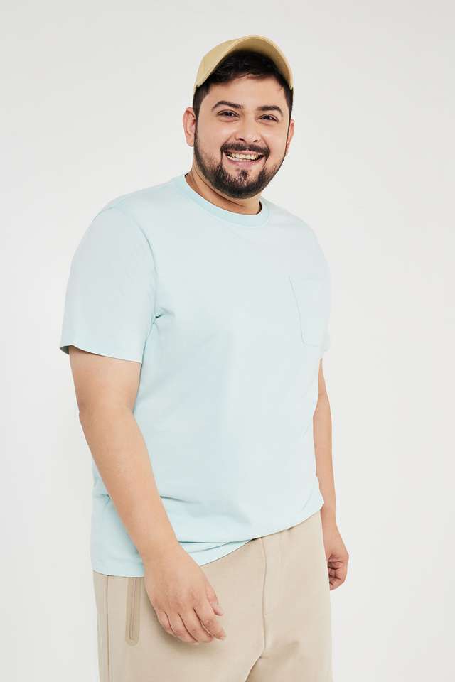 Solid-Cotton-Regular-Fit-Men-T-Shirt