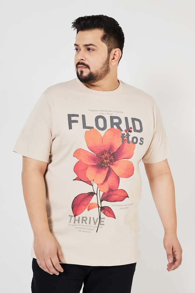 Plus-Size-Graphic-Print-Cotton-Crew-Neck-Men-s-T-Shirt