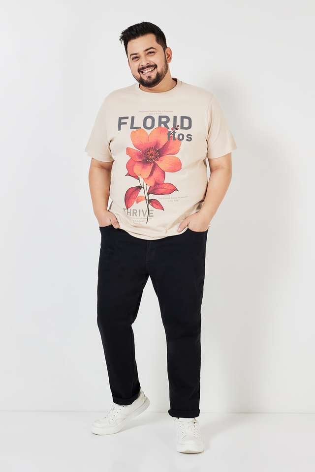 Plus-Size-Graphic-Print-Cotton-Crew-Neck-Men-s-T-Shirt