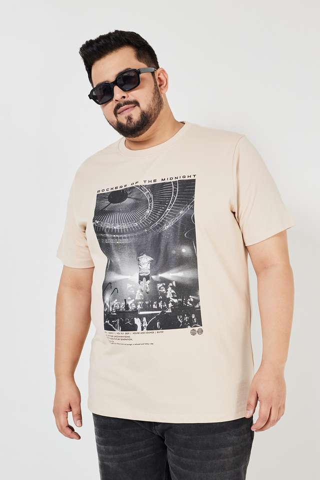 Plus-Size-Graphic-Print-Cotton-Crew-Neck-Men-s-T-Shirt
