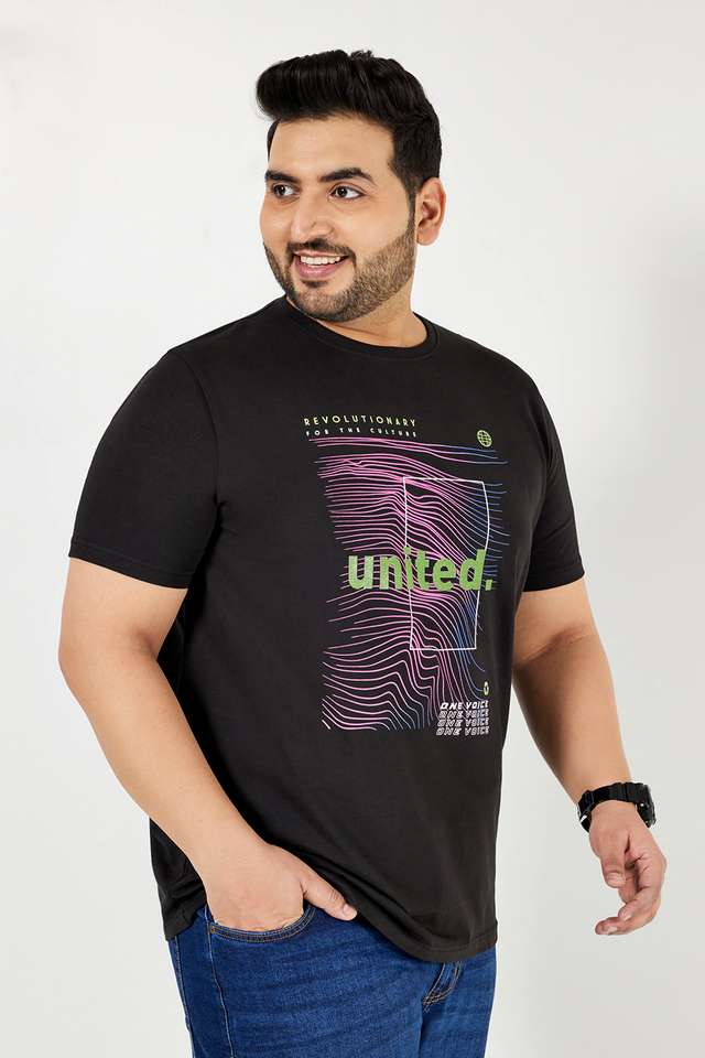 Printed-Blended-Fabric-Regular-Fit-Men-T-Shirt